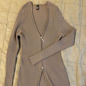 Wolford Merino Rib Knit Cardigan | Zip Up